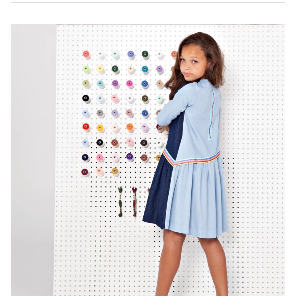 New! Teela NYC asymmetrical denim dress size 10 girls